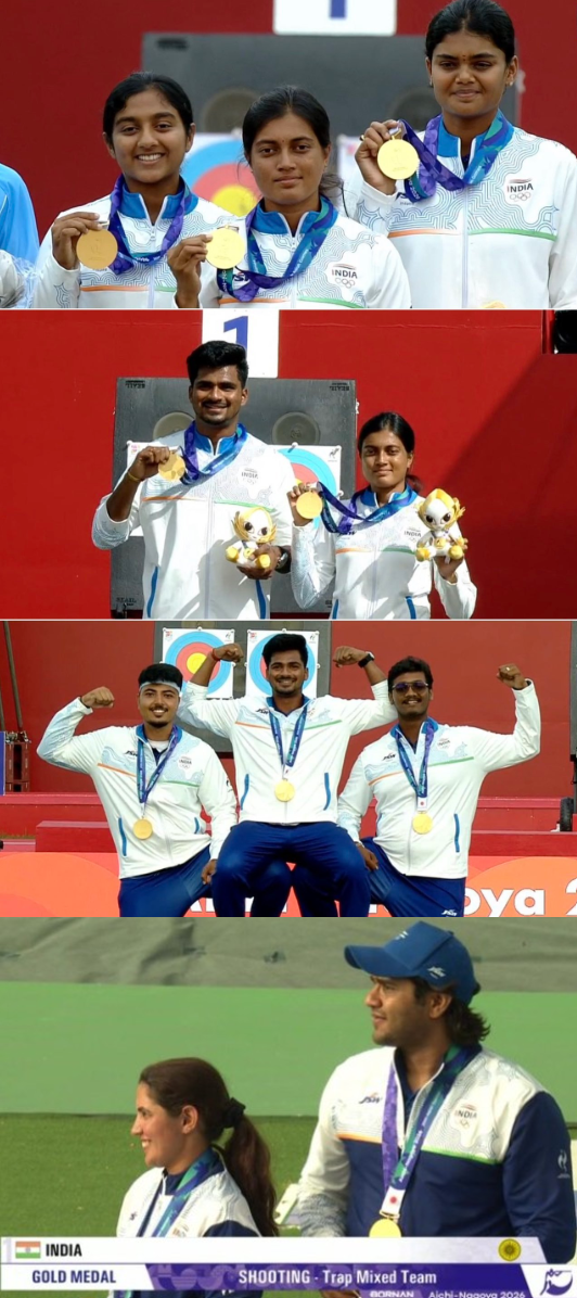 Four Golds in a Day: India's Archers and Shooters Push the Tally to 10