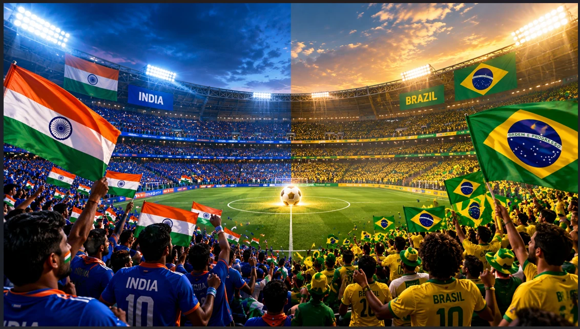India Face the Highest-Ranked Team They've Ever Played: Brazil, in Kolkata