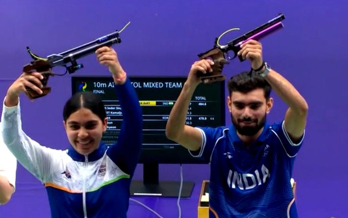 Indian 10m Mixed Team Delivers First Shooting Gold at the Asian Games 2026